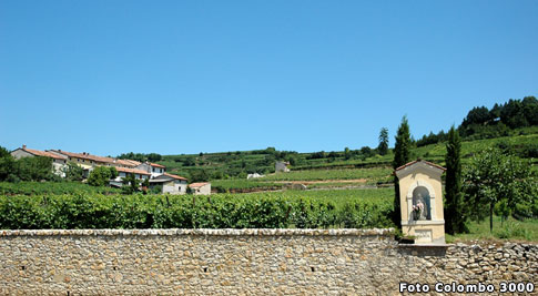 capitello in uscita da Borgo Bassano - strada del vino soave